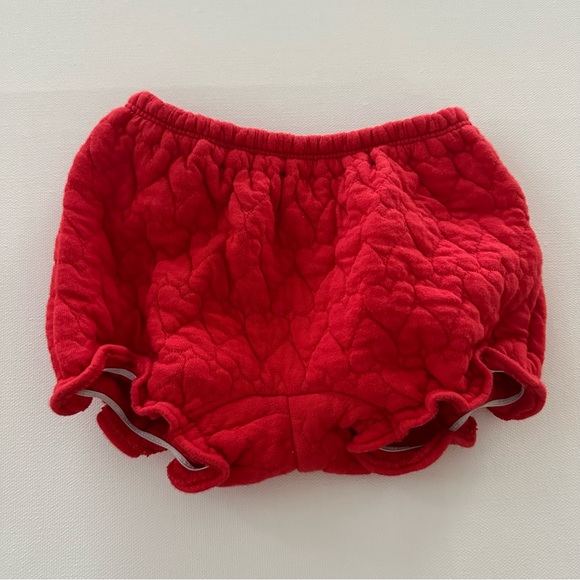 Janie and Jack 6-12 Months Baby Girl Red Quilted Heart Outfit Valentines Day - Picture 2 of 5